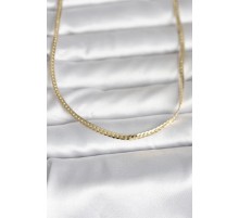 CM 14K Gold Renk Yassı Zincir Model 45 cm Kadın Kolye - TJ-BKO11002