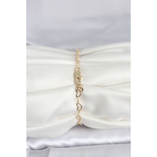 CM 14K Gold Renk Kalpli Zincir Model Kadın Bileklik - TJ-BB8278