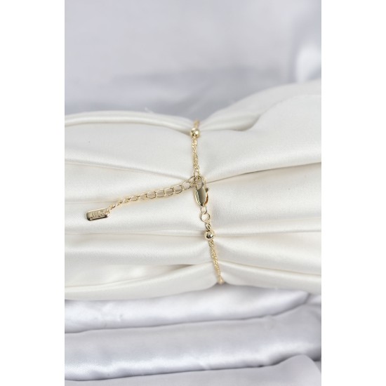 CM 14K Gold Renk Burgu Topçuk Model Kadın Bileklik - TJ-BB8281