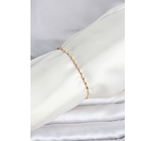 CM 14K Gold Renk Yassı Ezme Burgu Model Kadın Bileklik - TJ-BB8282