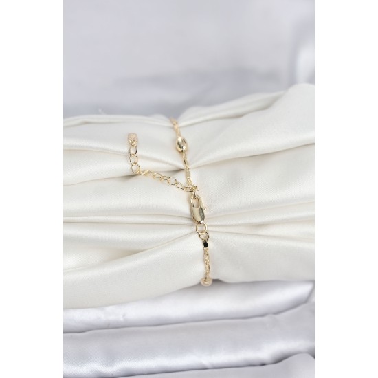 CM 14K Gold Renk Damla Topçuk Model Kadın Bileklik - TJ-BB8284