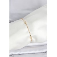 CM 14K Gold Renk Damla Topçuk Model Kadın Bileklik TJ-BB8284