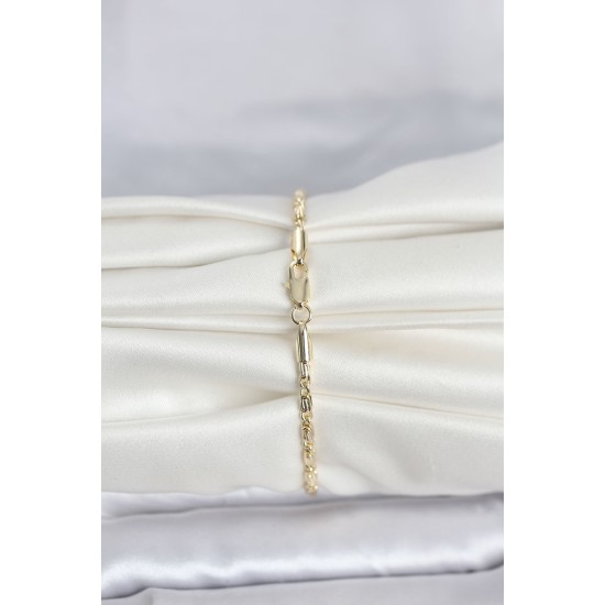 CM 14K Gold Renk Burgu Zincirli Model Kadın Bileklik - TJ-BB8286