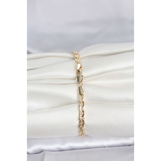 CM 14K Gold Renk Zincir Model Kadın Bileklik - TJ-BB8289
