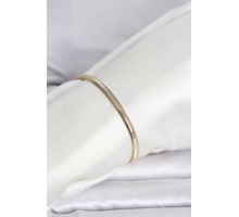 CM 14K Gold Renk Yassı Yılan Zincir Model Kadın Bileklik - TJ-BB8293