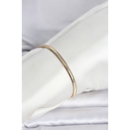 CM 14K Gold Renk Yassı Yılan Zincir Model Kadın Bileklik TJ-BB8293