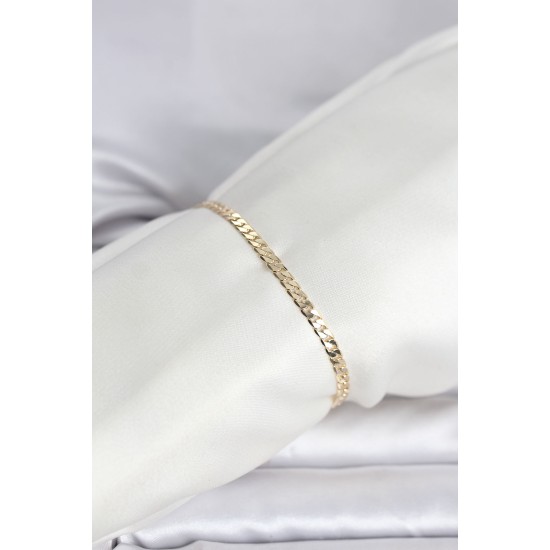 CM 14K Gold Renk Zincirli Model Kadın Bileklik - TJ-BB8294