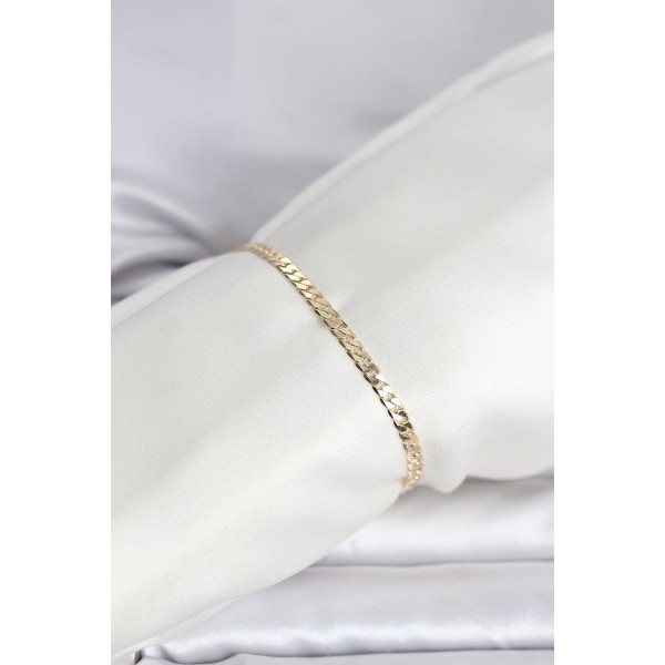 CM 14K Gold Renk Zincirli Model Kadın Bileklik - TJ-BB8294
