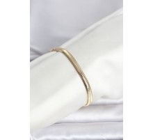 CM 14K Gold Renk Yassı Zincir Yılan Model Kadın Bileklik - TJ-BB8297