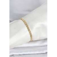 CM 14K Gold Renk Sarmal Zincir Model Kadın Bileklik TJ-BB8298