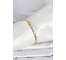 CM 14K Gold Renk Sarmal Zincir Model Kadın Bileklik - TJ-BB8298