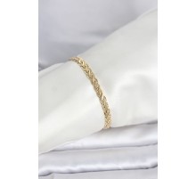 CM 14K Gold Renk Sarmal Zincir Model Kadın Bileklik - TJ-BB8298