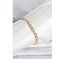 CM 14K Gold Renk Yassı Zincir Model Kadın Bileklik - TJ-BB8305