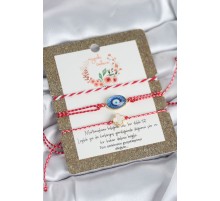 Marteniçka Bileklik 3'lü Yonca ve Nazarlı Model - TJ-BB8311