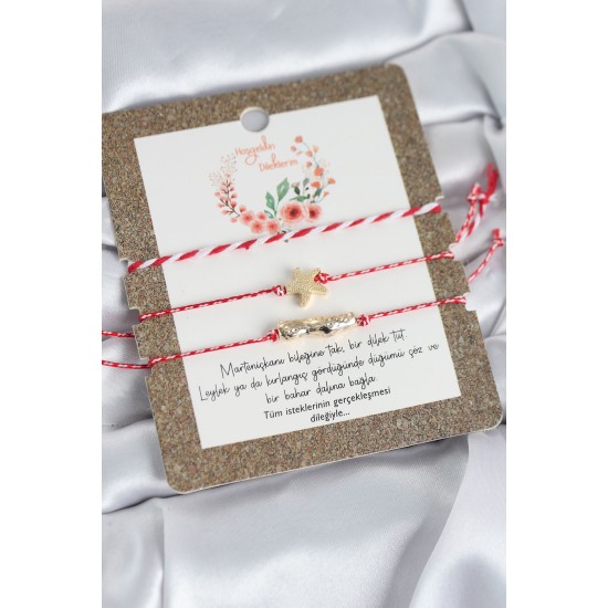 Marteniçka Bileklik 3'lü Deniz Yıldızı Model - TJ-BB8312