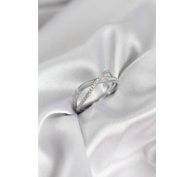 Zirkon Taşlı Sarmal Sedefli Gümüş Renk Kadın Yüzük - TJ-BYK3926