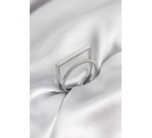 Gümüş Renk Sedefli Zirkon Taşlı 2'li Kadın Yüzük - TJ-BYK3956