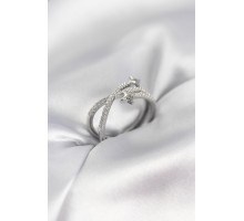 Gümüş Renk Zirkon Taşlı Halley Model Kadın Yüzük - TJ-BYK3970