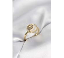 Ay Yıldız Model Gold Renk Zirkon Taşlı Kadın Yüzük - TJ-BYK3995