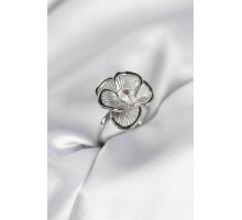 Gümüş Renk Çiçek Model Vintage Kadın Yüzük - TJ-BYK3998