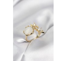 Gold Renk Kutup Yıldızı Model Kadın Yüzük - TJ-BYK4009