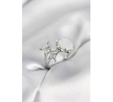 Gümüş Renk Kutup Yıldızı Model Kadın Yüzük - TJ-BYK4010