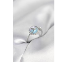 Gümüş Renk Balık Kuyruğu Okyanus Model Kadın Yüzük - TJ-BYK4011