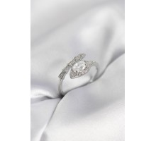 Yılan Model Gümüş Renk Zirkon Taşlı Kadın Yüzük - TJ-BYK4012