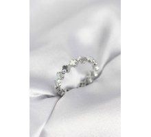 Gümüş Renk Sedefli Yonca Model Kadın Yüzük - TJ-BYK4029