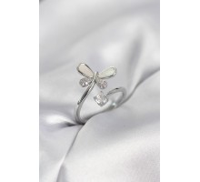 Gümüş Renk Yusufçuk Model Zirkon Taşlı Kadın Yüzük - TJ-BYK4043