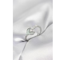 Gümüş Renk Balık Kuyruğu Model Kadın Yüzük - TJ-BYK4047