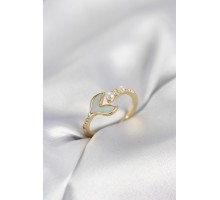 Gold Renk Balık Kuyruğu Model Kadın Yüzük - TJ-BYK4048