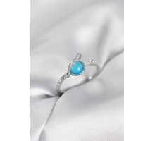 Gümüş Renk Zirkon Taşlı Satürn Model Kadın Yüzük - TJ-BYK4055