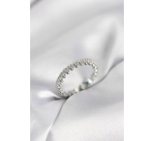 Gümüş Renk Sıralı Zirkon Taşlı Model Kadın Yüzük - TJ-BYK4059