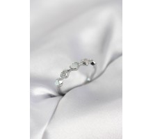 Gümüş Renk Minimal Kalp Model Zirkon Taşlı Pirinç Kadın Yüzük - TJ-BYK4061