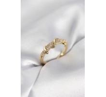 Gold Renk Zirkon Taşlı Sarmal Yılan Model Kadın Yüzük - TJ-BYK4068