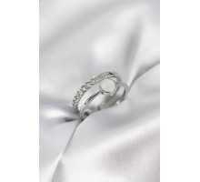 Minimal Queen Yazılı Gümüş Renk Pirinç Kadın Yüzük - TJ-BYK4090