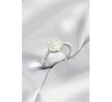Gümüş Renk Gül Model İncili Kadın Yüzük - TJ-BYK4093