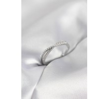 İncili ve Zirkon Taşlı Gümüş Renk Kadın Yüzük - TJ-BYK4106