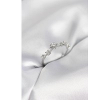 Gümüş Renk Gece Temalı Zirkon Taşlı Kadın Yüzük - TJ-BYK4110