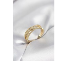 Gold Renk Sarmal Model Kadın Yüzük - TJ-BYK4113