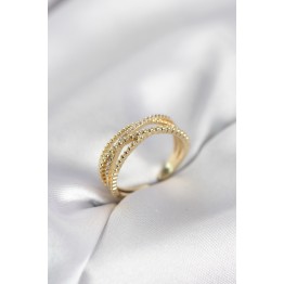 Gold Renk Sarmal Model Kadın Yüzük TJ-BYK4113