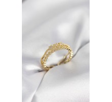 Gold Renk Minimal Yıldızlı Model Kadın Yüzük - TJ-BYK4117