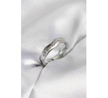 Gümüş Renk Su Damlası Model Zirkon Taşlı Kadın Yüzük - TJ-BYK4122