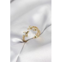 Minimal Kutup Yıldızı Model Gold Renk Kadın Yüzük TJ-BYK4135