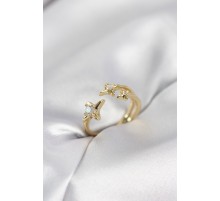 Minimal Kutup Yıldızı Model Gold Renk Kadın Yüzük - TJ-BYK4135