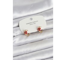 Uğur Böceği Model Gold Renk Pirinç Çocuk Küpe - TJ-BKP11651