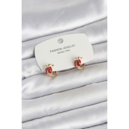 Uğur Böceği Model Gold Renk Pirinç Çocuk Küpe - TJ-BKP11651