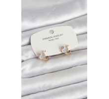 Kitty Model Gold Renk Pirinç Çocuk Küpe - TJ-BKP11652