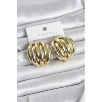 Pirinç Gold Renk Vintage Kadın Küpe TJ-BKP11655